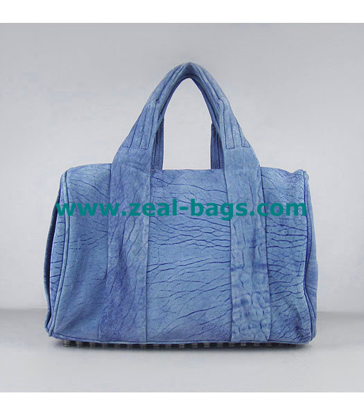 AAA Replica Alexander Wang Rocco Mini Duffle Top Handle Blue - Click Image to Close